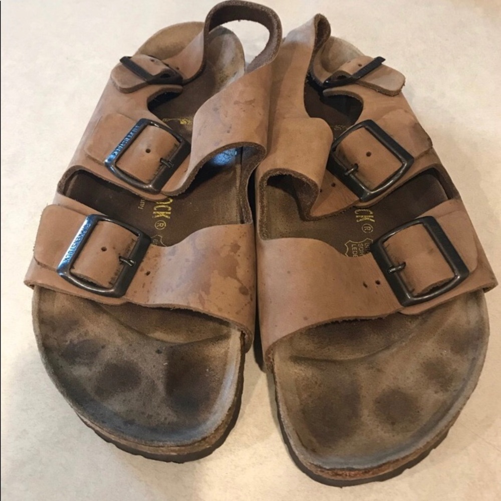 Tan Birkenstocks size 40